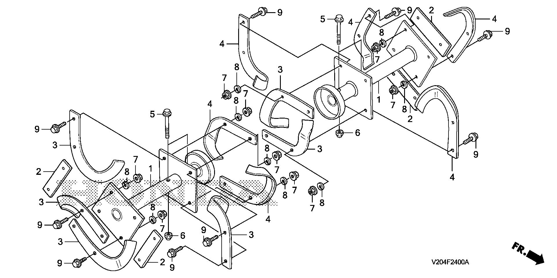 Parts for Tillers FRC FRC800 FRC800K1 AN FAHJ-1310001-9999999 ROTARY ...